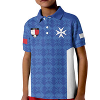Custom Malta Football Jersey Go Champions Kid Polo Shirt Blue Style