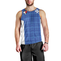 Custom Malta Football Jersey Go Champions Men Tank Top Blue Style