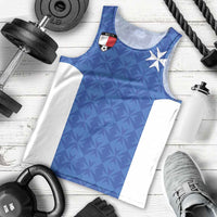 Custom Malta Football Jersey Go Champions Men Tank Top Blue Style