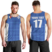 Custom Malta Football Jersey Go Champions Men Tank Top Blue Style