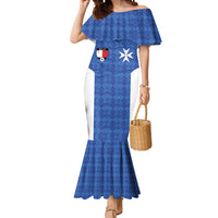 Custom Malta Football Jersey Go Champions Mermaid Dress Blue Style