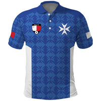 Custom Malta Football Jersey Go Champions Polo Shirt Blue Style
