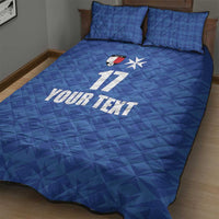 Custom Malta Football Jersey Go Champions Quilt Bed Set Blue Style