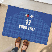 Custom Malta Football Jersey Go Champions Rubber Doormat Blue Style