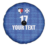 Custom Malta Football Jersey Go Champions Spare Tire Cover Blue Style