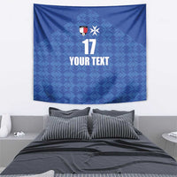 Custom Malta Football Jersey Go Champions Tapestry Blue Style