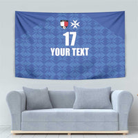Custom Malta Football Jersey Go Champions Tapestry Blue Style