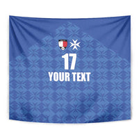 Custom Malta Football Jersey Go Champions Tapestry Blue Style