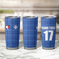 Custom Malta Football Jersey Go Champions Tumbler Cup Blue Style