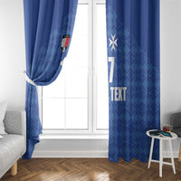 Custom Malta Football Jersey Go Champions Window Curtain Blue Style