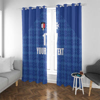 Custom Malta Football Jersey Go Champions Window Curtain Blue Style