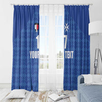 Custom Malta Football Jersey Go Champions Window Curtain Blue Style