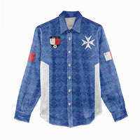 Custom Malta Football Jersey Go Champions Women Casual Shirt Blue Style