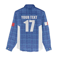 Custom Malta Football Jersey Go Champions Women Casual Shirt Blue Style