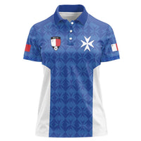 Custom Malta Football Jersey Go Champions Women Polo Shirt Blue Style