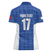 Custom Malta Football Jersey Go Champions Women Polo Shirt Blue Style