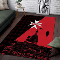 Malta Cross With Valletta Capital Area Rug Scenery in Velletta Capital