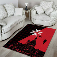 Malta Cross With Valletta Capital Area Rug Scenery in Velletta Capital