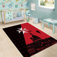 Malta Cross With Valletta Capital Area Rug Scenery in Velletta Capital