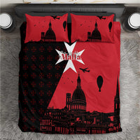 Malta Cross With Valletta Capital Bedding Set Scenery in Velletta Capital