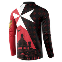 Malta Cross With Valletta Capital Button Sweatshirt Scenery in Velletta Capital