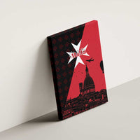 Malta Cross With Valletta Capital Canvas Wall Art Scenery in Velletta Capital