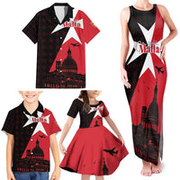 Malta Cross With Valletta Capital Family Matching Tank Maxi Dress and Hawaiian Shirt Scenery in Velletta Capital