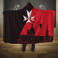Malta Cross With Valletta Capital Hooded Blanket Scenery in Velletta Capital