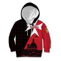 Malta Cross With Valletta Capital Kid Hoodie Scenery in Velletta Capital