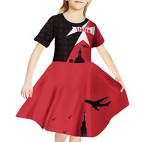Malta Cross With Valletta Capital Kid Short Sleeve Dress Scenery in Velletta Capital