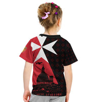 Malta Cross With Valletta Capital Kid T Shirt Scenery in Velletta Capital