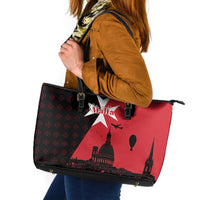 Malta Cross With Valletta Capital Leather Tote Bag Scenery in Velletta Capital