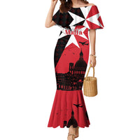 Malta Cross With Valletta Capital Mermaid Dress Scenery in Velletta Capital