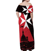 Malta Cross With Valletta Capital Off Shoulder Maxi Dress Scenery in Velletta Capital
