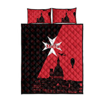 Malta Cross With Valletta Capital Quilt Bed Set Scenery in Velletta Capital