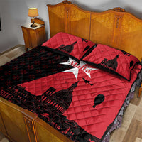 Malta Cross With Valletta Capital Quilt Bed Set Scenery in Velletta Capital