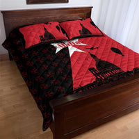 Malta Cross With Valletta Capital Quilt Bed Set Scenery in Velletta Capital