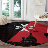 Malta Cross With Valletta Capital Round Carpet Scenery in Velletta Capital