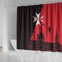 Malta Cross With Valletta Capital Shower Curtain Scenery in Velletta Capital