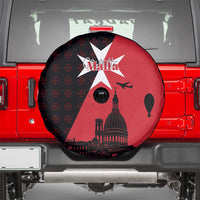 Malta Cross With Valletta Capital Spare Tire Cover Scenery in Velletta Capital