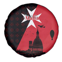 Malta Cross With Valletta Capital Spare Tire Cover Scenery in Velletta Capital