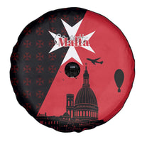 Malta Cross With Valletta Capital Spare Tire Cover Scenery in Velletta Capital