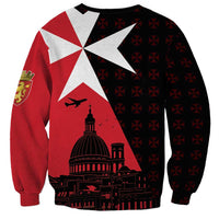 Malta Cross With Valletta Capital Sweatshirt Scenery in Velletta Capital