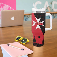 Malta Cross With Valletta Capital Tumbler With Handle Scenery in Velletta Capital