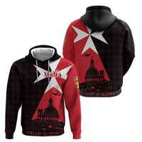 Malta Cross With Valletta Capital Zip Hoodie Scenery in Velletta Capital