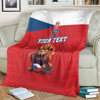 Custom Czech Republic Football Go Champions Blanket Sporty Style with Lion Mascot
