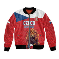 Custom Czech Republic Football Go Champions Bomber Jacket Sporty Style with Lion Mascot