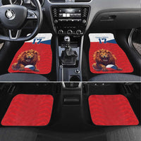 Custom Czech Republic Football Go Champions Car Mats Sporty Style with Lion Mascot
