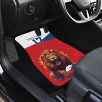 Custom Czech Republic Football Go Champions Car Mats Sporty Style with Lion Mascot