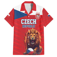 Custom Czech Republic Football Go Champions Family Matching Tank Maxi Dress and Hawaiian Shirt Sporty Style with Lion Mascot